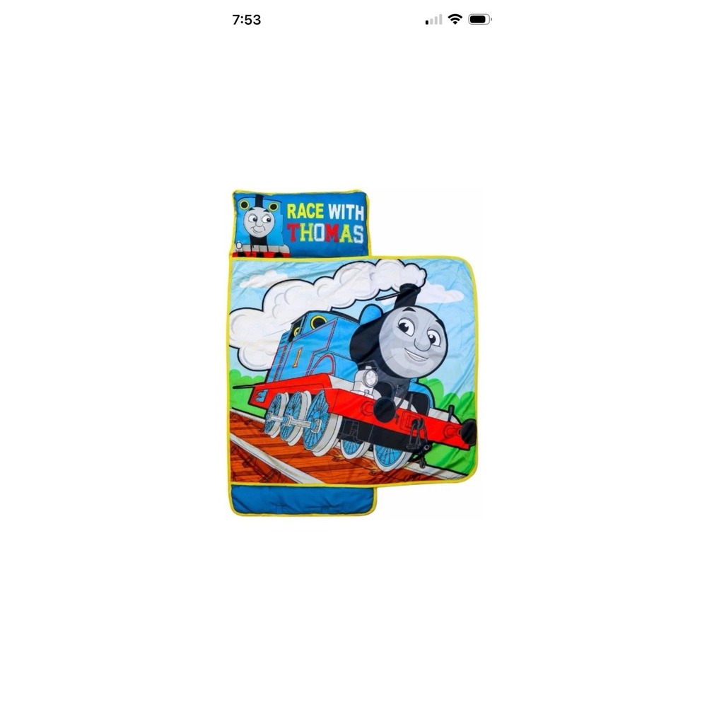 Thomas Racing Nap Mat, 46"X20", Built-in Pillow and Blanket, super soft